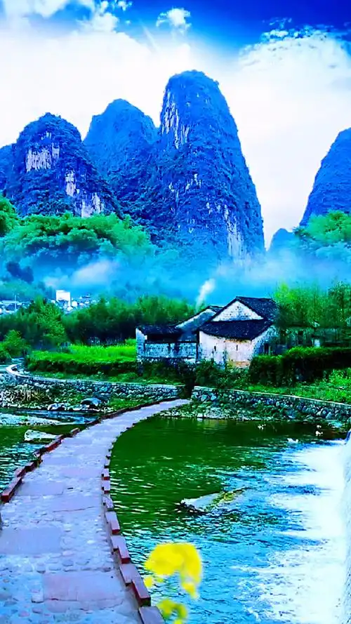 山水田园风景如画.