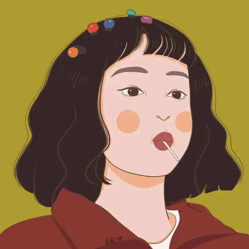 去签名 搬运临摹请注明出处 #手绘头像#   #头像约稿#   #插画头像