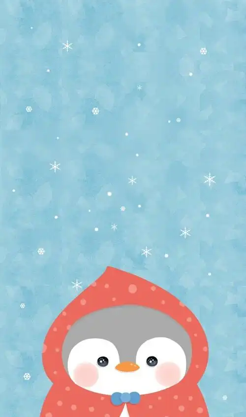 小企鹅 手帐素材 插画 手绘 彩绘 板绘 动漫 头像 壁纸 背景