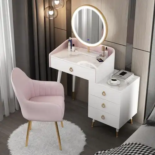 北欧梳妆台现代简约卧室小型小型化化妆台轻奢网红ins梳妆台