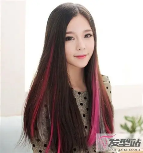 个性酷炫直发挑染百变染发又a又美