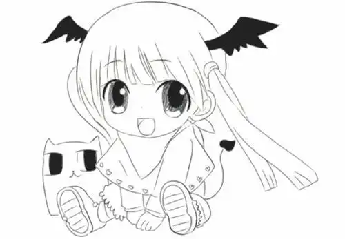 恶魔和天使q版简笔画