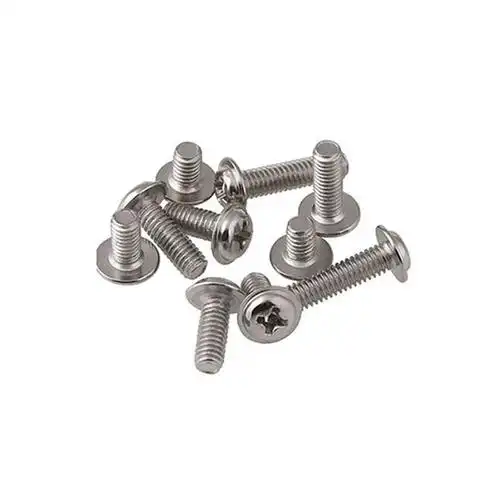 镀镍pwm十字盘圆头自带垫大头介子螺丝钉m2m25x3