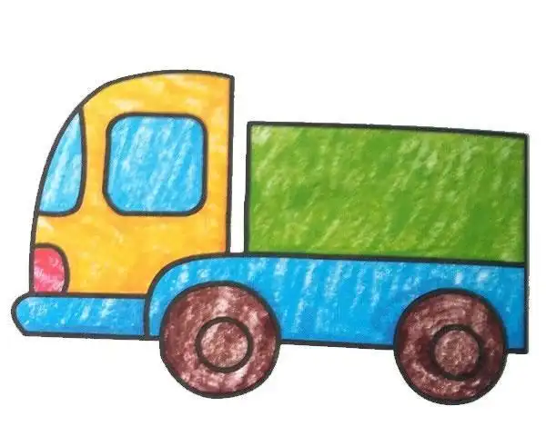 平头卡车的简笔画 简笔画图片大全-普车都