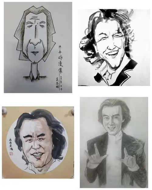 主持人李咏肖像漫画