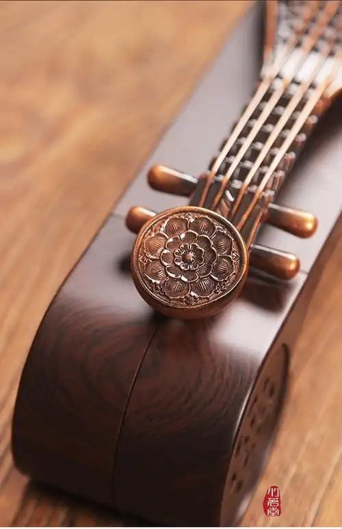 禅意古琴音乐盒摆件 香插香座线香念佛机 茶道黑檀木香具礼盒套装