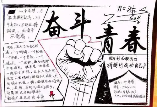 奋斗青春有你有我手抄报感恩有你手抄报