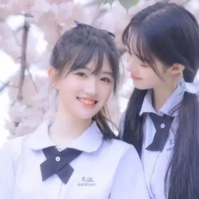 小清新原宿风森系两人闺蜜头像快手