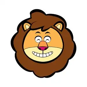 彩色卡通狮子免抠素材
