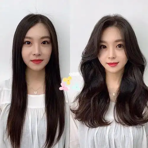 女生卷发和直发的效果图 女生发型参考