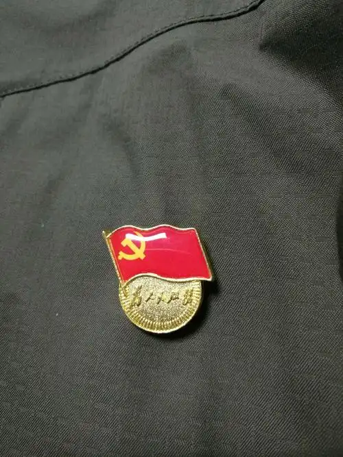 胸前的党徽很小,却光芒四射,有赤诚的党心,有为民的忠心,有实干的热心