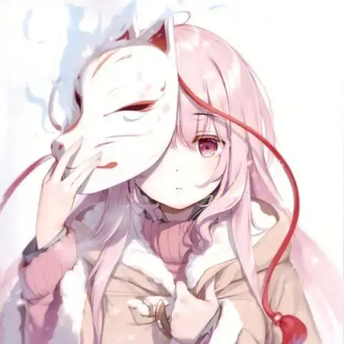 二次元粉发女生头像