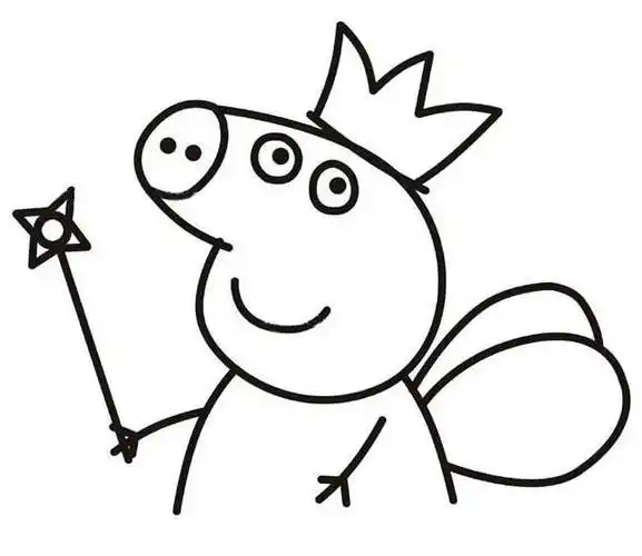 巧巧简笔画简单可爱的小猪佩奇儿童卡通简笔画小猪佩奇画画图片大全
