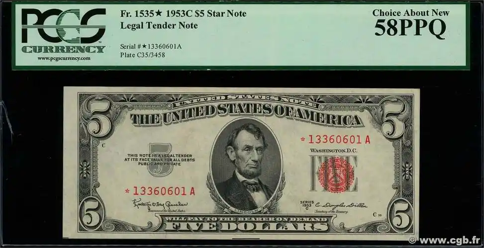 5dollarsremplacementunitedstatesofamerica1953p381cr
