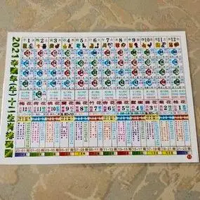 2023年生肖波色卡参考表台湾澳门香港五行通用对照表六合彩数字图
