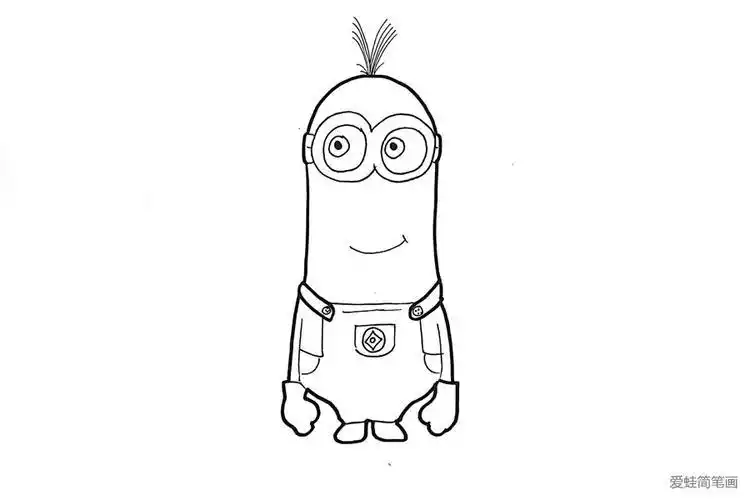 小黄人猴子简笔画步骤