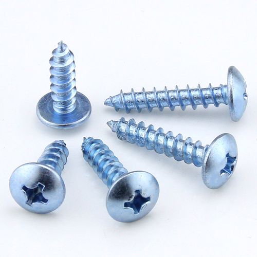 镀蓝高强度扁头自攻十字自攻圆螺钉木工自钻螺丝螺钉