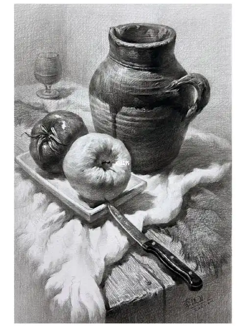 静物素描  #素描静物  #美术生集训  #素描画  #美术生的日常  #美术