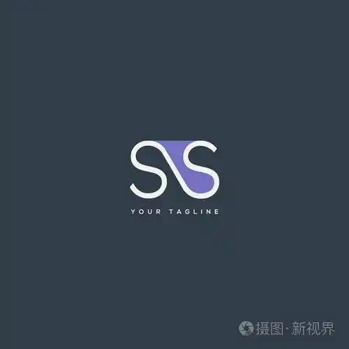 字母徽标ss名片模板
