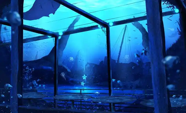 不思议な花の咲く海底のテラスadsuger的pixiv风景插画图片