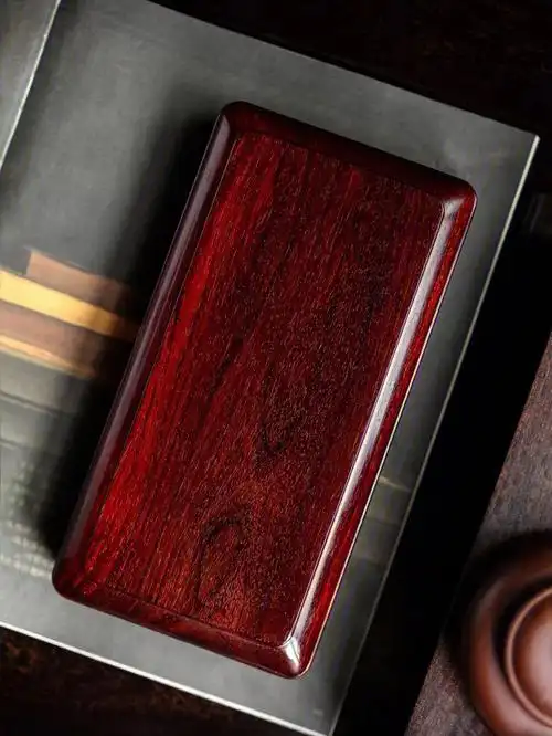 小叶紫檀文盒整木挖制