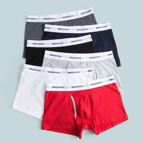 男士内裤棉纯棉四角裤平角裤头男式青年宽松版舒适运动款男生底裤
