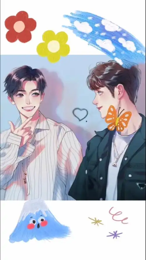 宝藏男孩 #可爱卡通 #肖战 #王一博 #动漫 #可爱萌图 #动漫人