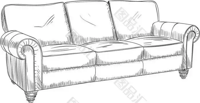 线稿手绘沙发