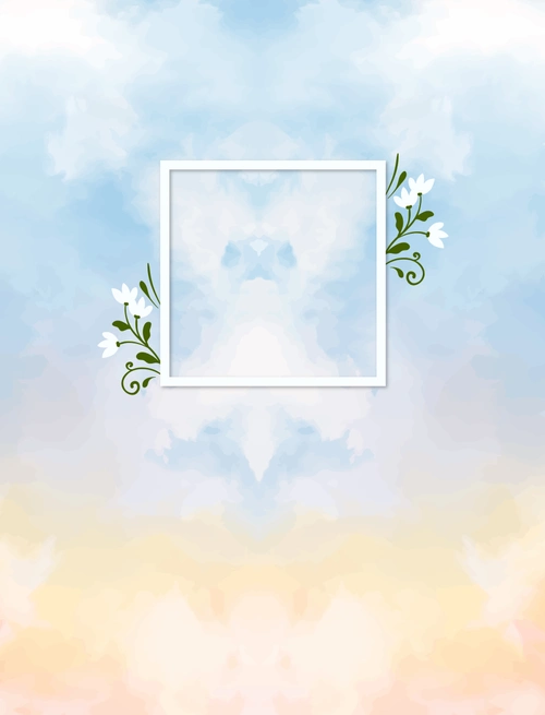 水彩纹理云朵天空海报背景素材 - 当图网