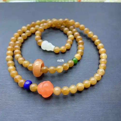 且末糖多圈和田玉108手串