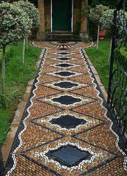 景观设计鹅卵石铺装