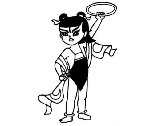 哪吒水彩简笔画内容图片展示_哪吒水彩简笔画图片下载