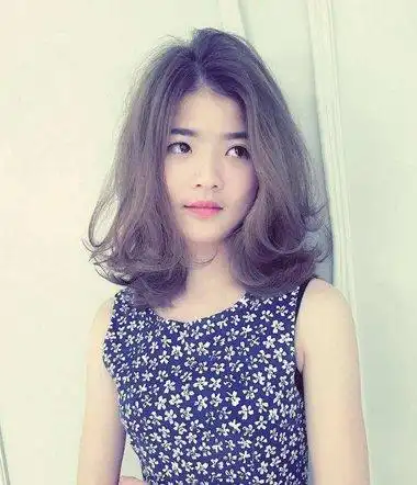 大卷 中卷全头烫发型图片 齐肩发全头烫发发型图片