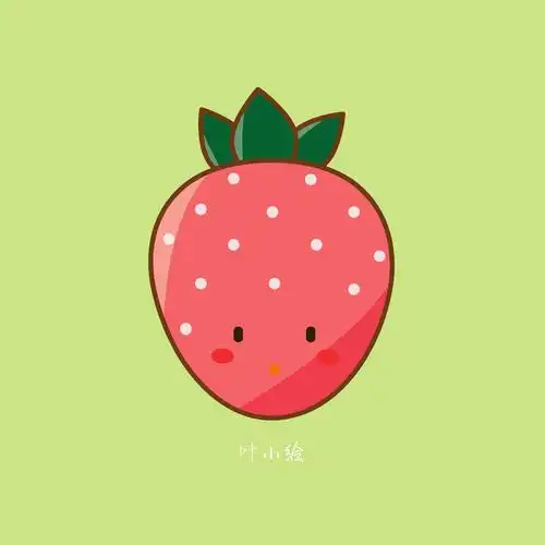 可爱线条风水果插画