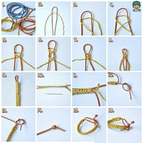 简单红绳手链编法图解