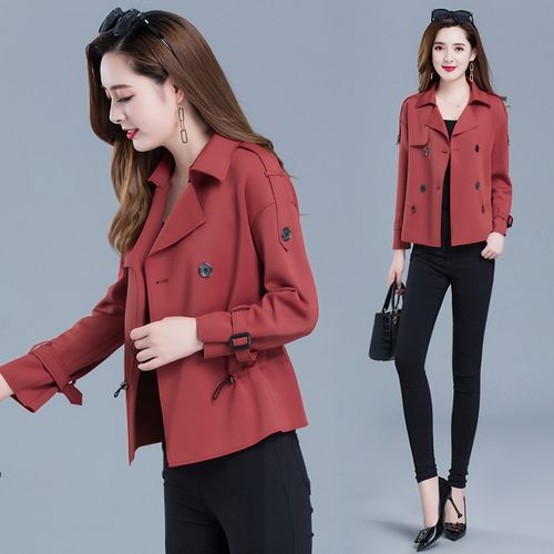 秋季新款高端大气风衣短款韩版显瘦中年女装今年流行小个子外套