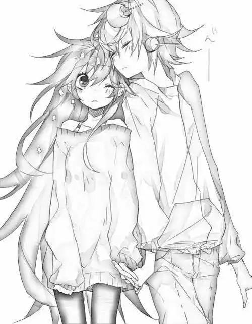 【动漫素描】手绘·二次元·情侣