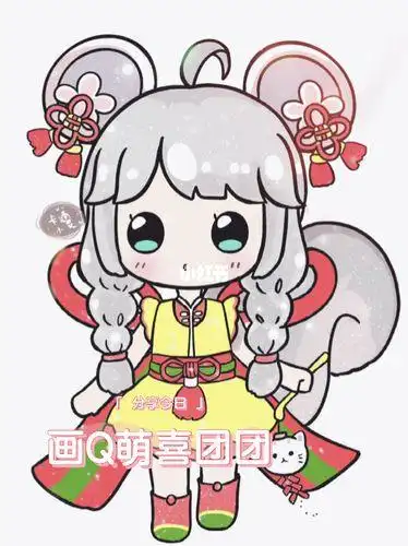 迷你世界金柚柚和喜团团简笔画