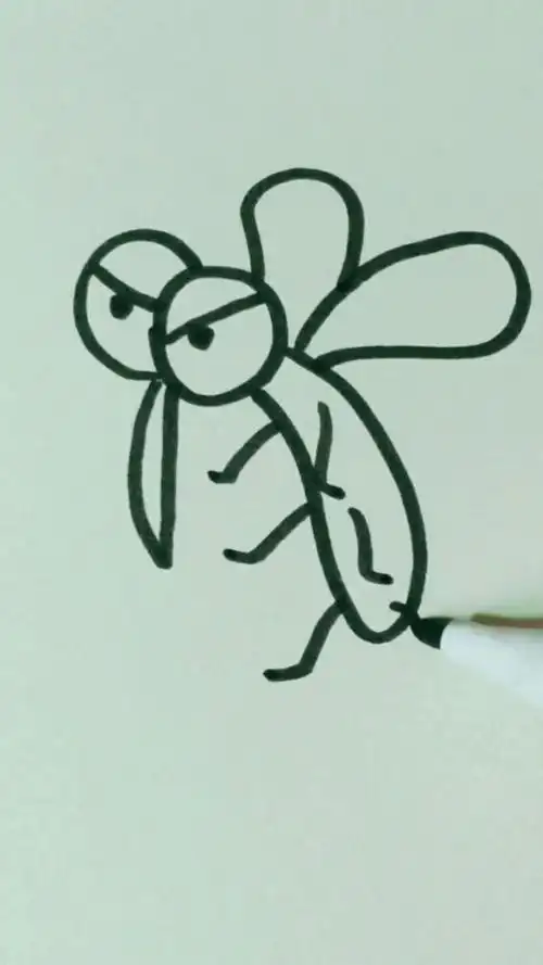 简单画一只蚊子