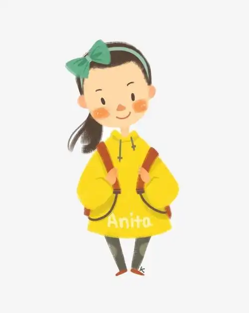 手绘卡通_手绘女生png素材-90设计