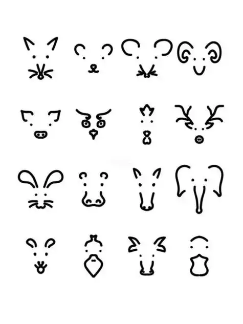 对称简笔画可爱