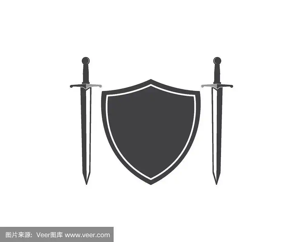 剑标志图标矢量插图设计