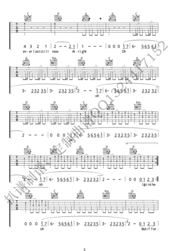 for forever吉他谱(pdf谱,弹唱)_华晨宇 - 吉他社