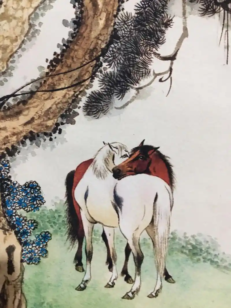 四尺日本回流中堂  郎世宁八骏图 裱好尺寸  高*宽170cm*68cm左右