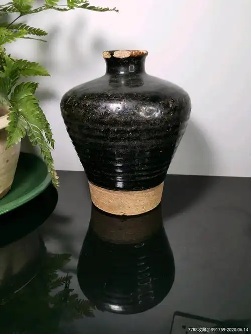 辽金黑釉梅瓶_自由交易