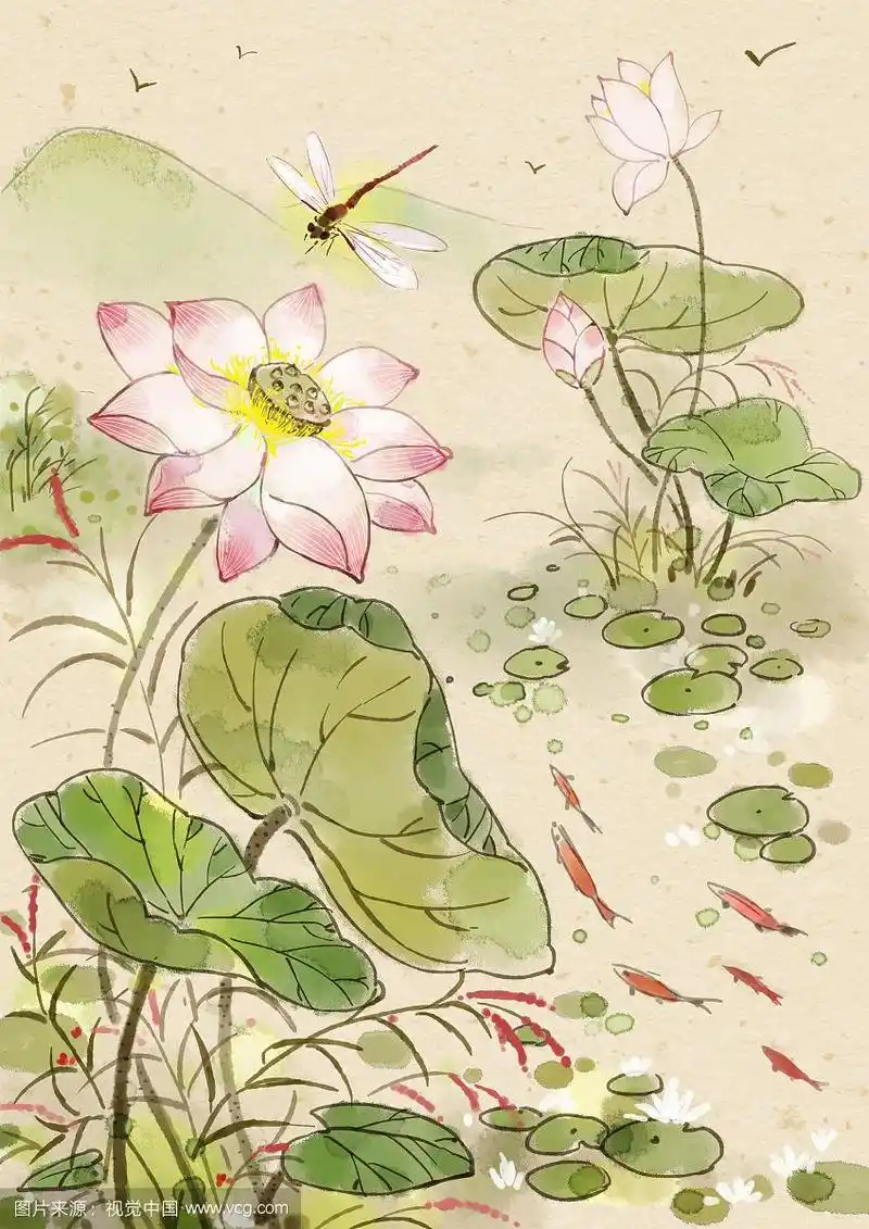 水墨画夏季节气