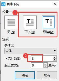 如何进行首字下沉的设置