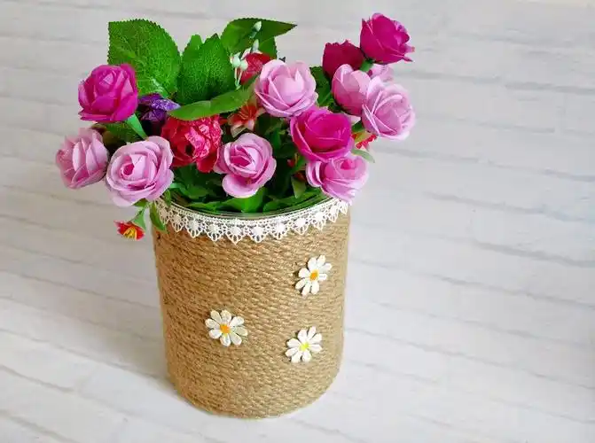 奶粉罐做的花瓶,有没有惊艳到你