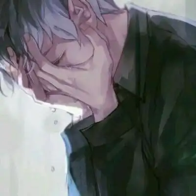 qq头像动漫男伤感高清图片