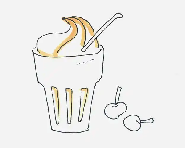 夏天冰激凌简笔画画法图片步骤99巧艺网